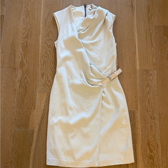Helmut Lang cream belted dress - Picture 1 of 16